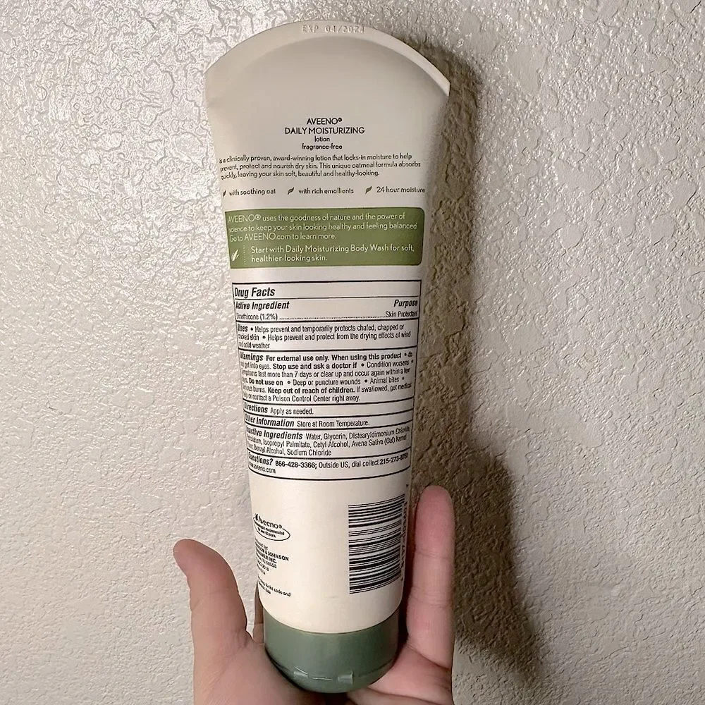 Aveeno Daily Moisturizing Body Lotion Fragrance-Free 8 Fl Oz